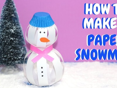 How to Make a Paper Snowman | Christmas Crafts | Paper Ball Snowman