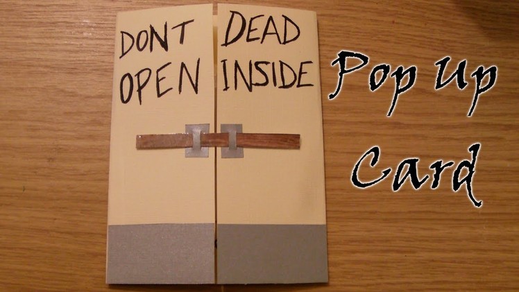 How To Make A Walking Dead Pop Up Card