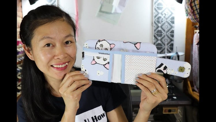 How to Make a Wallet With a Zippered Coin Pouch and Card Pockets