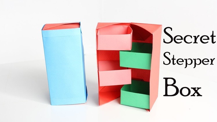 How To Make An Origami  Stepper Box - Stepper Box  - Make an Easy Paper Stepper Box Tutorial