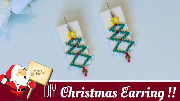 How to make Christmas tree earrings | Holiday jewelry ideas | Christmas gift ideas | Beads art
