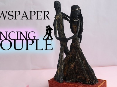 HOW TO MAKE DANCING DOLL COUPLE FROM NEWS PAPER |DANCING COUPLE DOLL WITH TISSUE AND NEWS PAPER|
