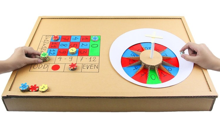 How to Make EASY Casino Roulette Game from Cardboard