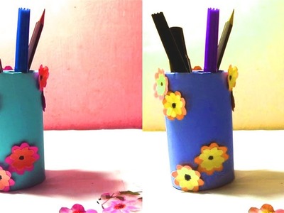 How to Make Fancy Paper Pencil Holder || DIY Fancy Paper Pencil Holder Making || Crafts & Design