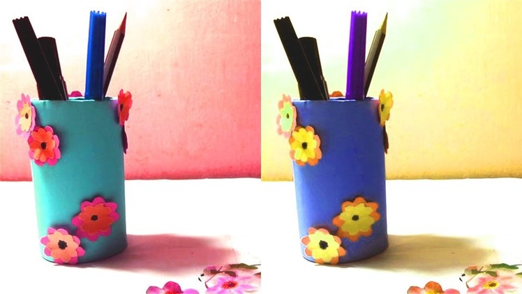 How to Make Fancy Paper Pencil Holder || DIY Fancy Paper Pencil Holder Making || Crafts & Design