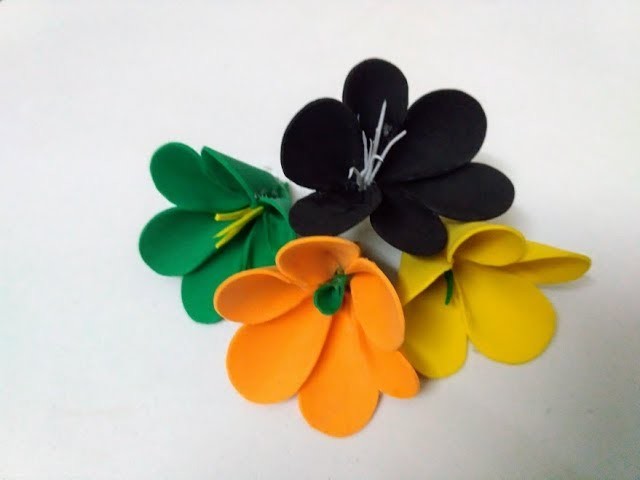 How to make flower with foam paper