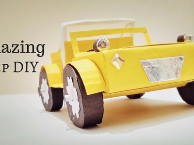 How To Make Jeep CJ5 Best From Waste Material | How To Make a Car Toy | Cardboard Car Toy