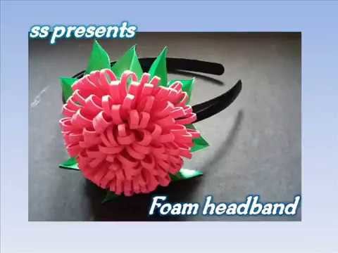 How to make kids hair accessories making at home.How to make head band making at home
