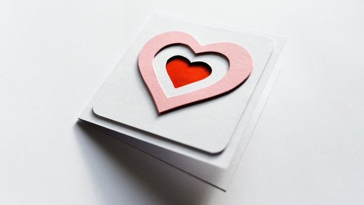 How to make : Mini Card with Hearts | Mini Kartka z Sercami - Mishellka #262 DIY