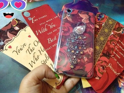 How to make mobile cover with greeting cards