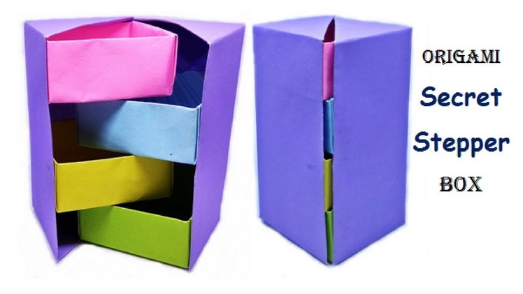 How to make Origami - Stepper Box | Chest of Drawers | Tower Box | Useful Origami | Craftastic