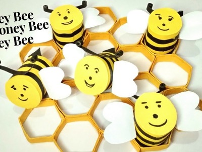 How To Make Paper Honey Bee, Easy Paper Crafts Ideas You Love To Make, Paper Bee Craft for Kids
