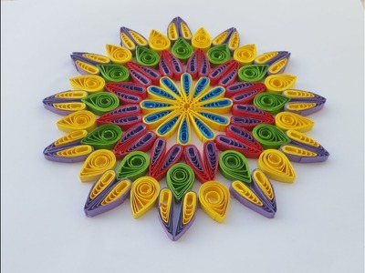 How to make paper Quilling Flowers using a hair comb by art life #art 20 by art life