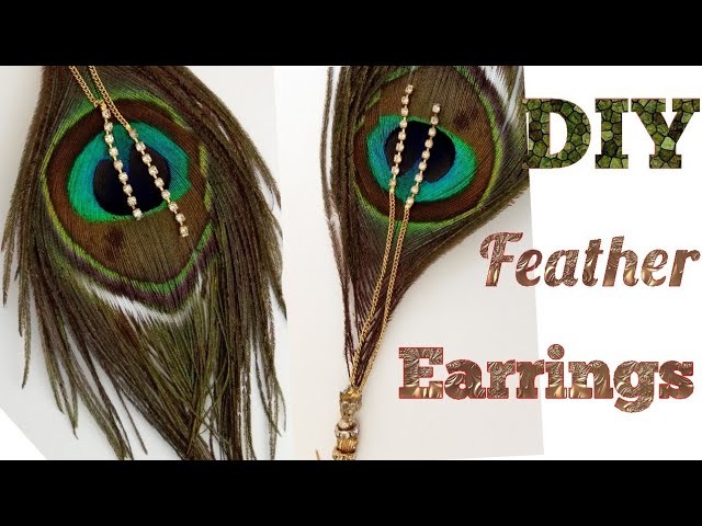 How to make real feather earrings at home and simple jewellery design ideas || DIY earrings ||