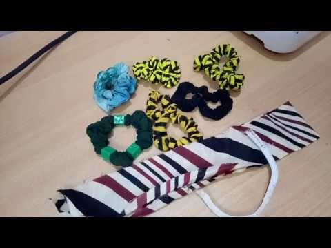 How to make simple stylish hair rubber band at home Sewing Rubber Band - Tutorial Video