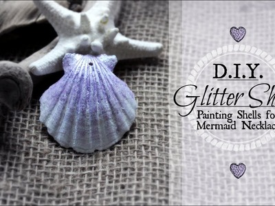 HOW TO PAINT SEASHELLS: Painting Sea Shells- Ombre WATERPROOF Mermaid Necklace | Crafts for Mermaids
