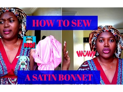How to sew a reversible satin bonnet