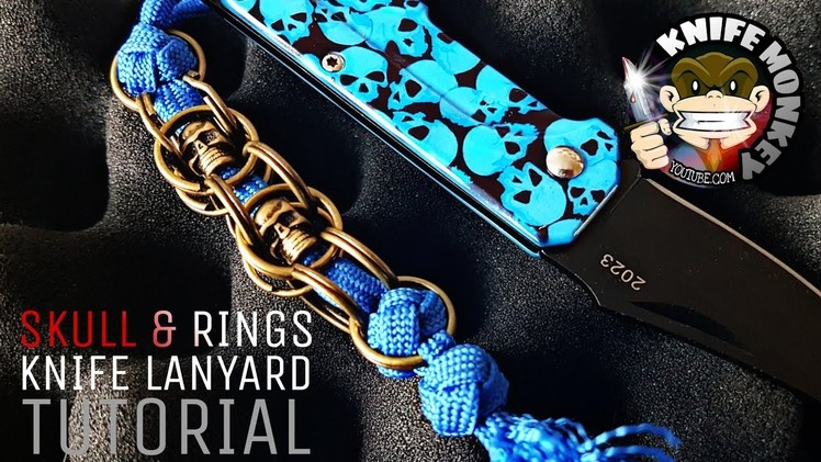 How to Tie a Skull & Cross Rings Paracord Knife Lanyard Key Chain