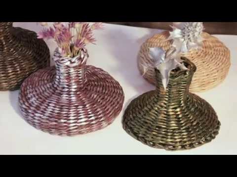 How to weave a vase. Tutorial for newcomers.