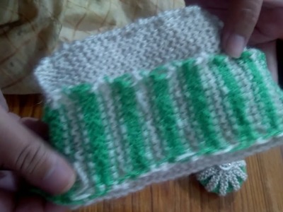 Knitting a beautiful baby booties for girls 6to 12 months.design no #1(in Hindi)