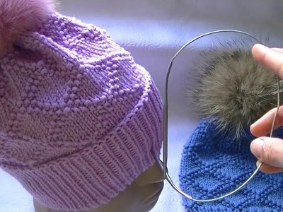 Knitting a hat.