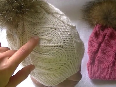 Knitting a hat with false braid pattern
