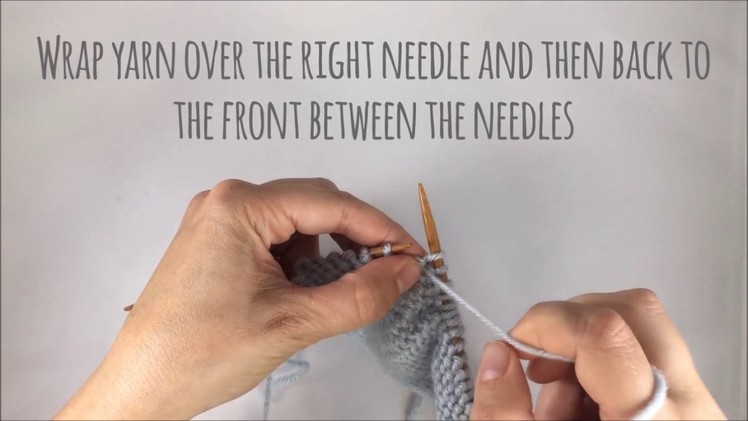 Learn to Knit: Yarn Over (yo) between purl stitches