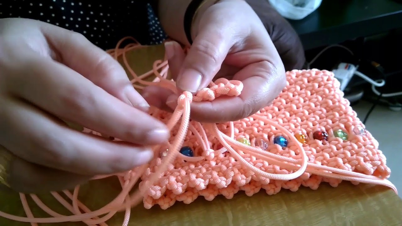 Macrame Art Basic how To Make Pouch Part 1 marathi