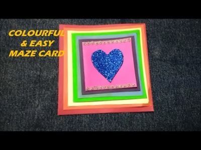 Maze Card| Colourful Maze Card making|How to make maze card