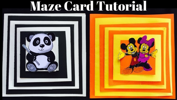Maze Card Tutorial | Panda Card Tutorial | How to make Panda Card | Card In Card