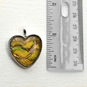 Ogre Ore, heart pendant, womans necklaces, fantasy jewelry, handmade wearable art, unique  jewelry, gift ideas for her, green brown pendant