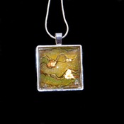 Ogre Ore, square pendant, womans necklaces, fantasy jewelry, handmade wearable art, unique jewelry, valentines gifts, earth tone pendant