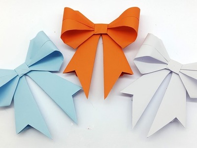 Origami Bow - How to make a Paper Bow easy step by step
