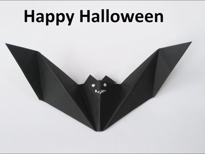 Origami Paper Bat: How to Make a Paper Bat For Halloween || Cómo hacer un murciélago de papel