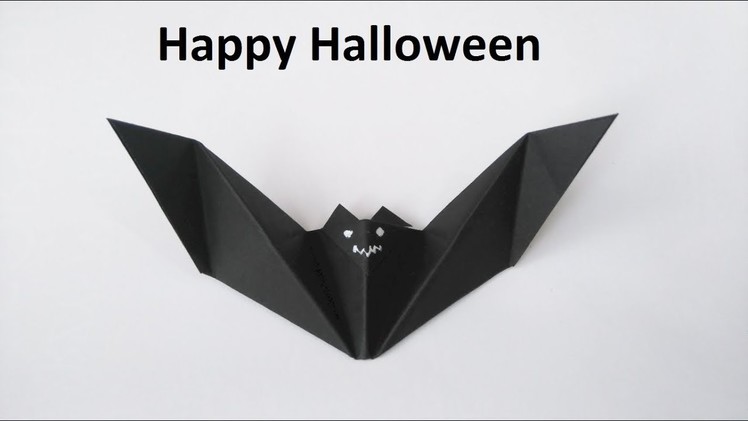 Origami Paper Bat: How to Make a Paper Bat For Halloween || Cómo hacer un murciélago de papel