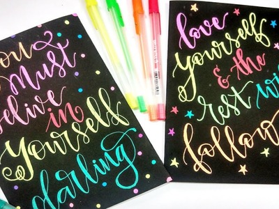 Real Time Calligraphy using Gel Pens : How to Faux Calligraphy | Beautiful Calligraphy Tips