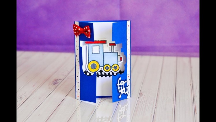 Stephanie's Stamp Pad #101 - How to Make a Train Gatefold Card
