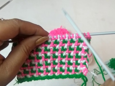 Tripple colour knitting design