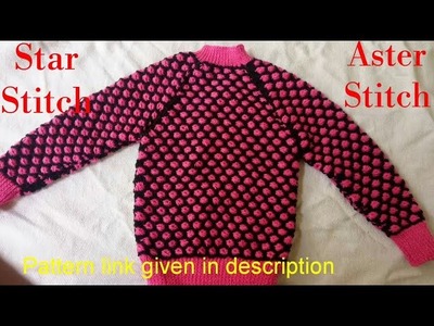 Two Colours Knitting Pattern || Star Stitch || Aster Stitch || Knitting Sweater Design