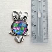 Unicorn Horn, Owl Pendant, handmade wearable art, womans necklaces, unique jewelry, valentines gifts for her, rainbow jewelry, owl jewelry