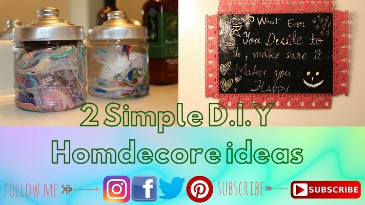 2 simple D.I.Y homedecor || Simple, Easy and Fun