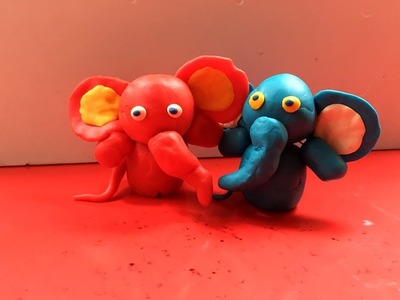 Clay art animals | How to make a clay elephant | Art for kids