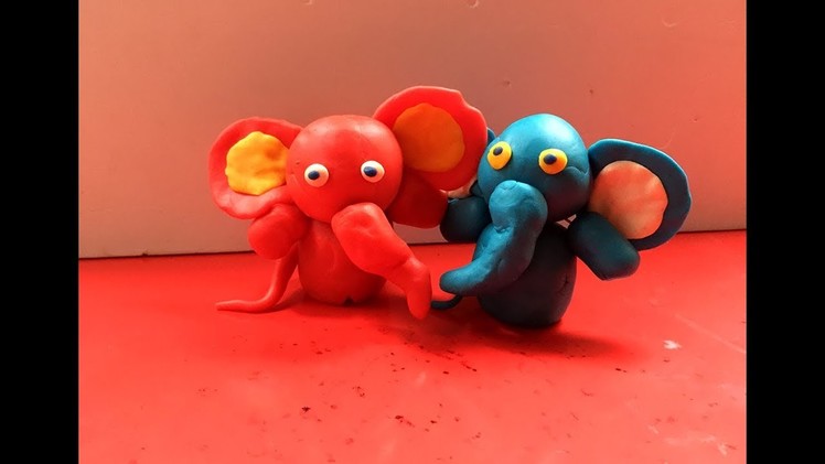 Clay art animals | How to make a clay elephant | Art for kids