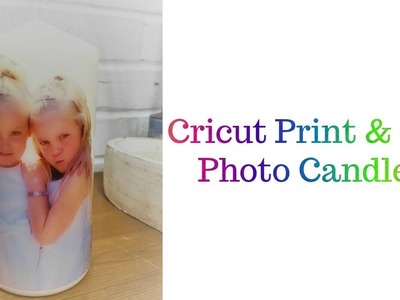 Cricut Photo Candle with water slide decal paper