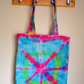 Cross Tie Dye Bag - Whats in my wonderl. 100% natural cotton, Tie Dyed ...