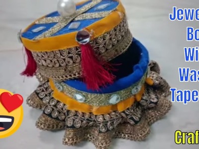 DIY Beautiful Jewelry Box With Waste Materials | CraftLas