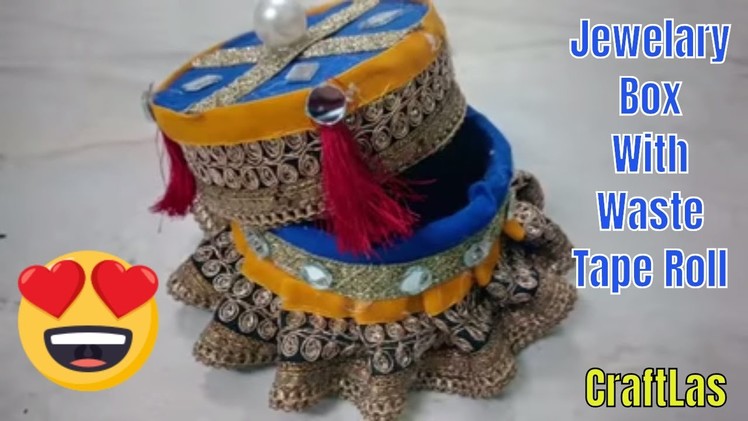 DIY Beautiful Jewelry Box With Waste Materials | CraftLas