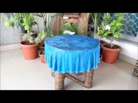 DIY.cement table for your balcony .