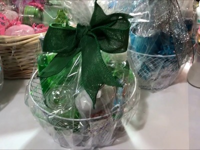 DIY Mothers Day or Anytime Gift Baskets Using Dollar Tree Items.