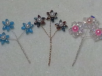 DIY~ONE MORE! Beautiful And EASY Bead Flower Spray Embellishments!